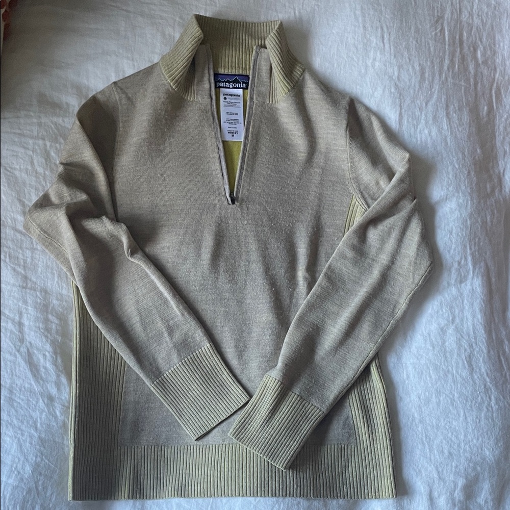 Patagonia Cream Zip-Up Sweater for Women